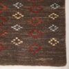 Original Handwoven Persian Kheshti Gabbeh Rug - Geometric Brown Wool