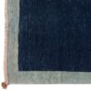 Handwoven Persian Minimalist Gabbeh Runner Rug - Bordered Navy Blue Wool
