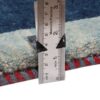 Handwoven Persian Minimalist Gabbeh Runner Rug - Bordered Navy Blue Wool