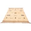 Authentic Handwoven Persian Tree of Life Gabbeh Rug - Cream Wool