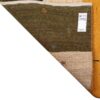 Genuine Handwoven Persian Striped Gabbeh Rug with Animal Motifs - Green Wool