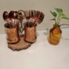 Persian Hammered Copper Utensil Holder Traditional Kitchen Accessory