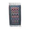 Blue Qashqai Geometric Kilim Rug - Handwoven Persian Silk & Cotton Blend