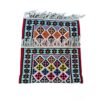 Blue Qashqai Geometric Kilim Rug - Handwoven Persian Silk & Cotton Blend