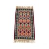 Blue Qashqai Geometric Kilim Rug - Handwoven Persian Silk & Cotton Blend