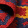 Red Qashqai Geometric Kilim Rug from Fars - Authentic Handwoven Persian Wool