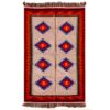 Red Qashqai Geometric Kilim Rug from Fars - Handwoven Persian Wool