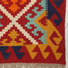 Red Qashqai Geometric Kilim Rug from Fars - Authentic Handwoven Persian Wool
