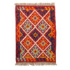 Red Qashqai Geometric Kilim Rug from Fars - Authentic Handwoven Persian Wool