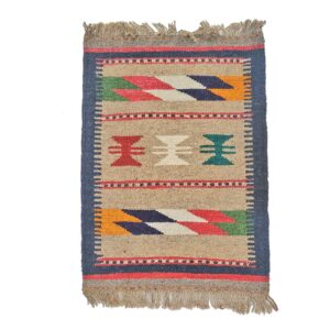 Shiraz Geometric Kilim Rug – Handwoven Authentic Persian Wool Design
