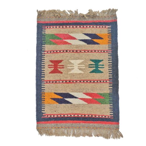 Shiraz Geometric Kilim Rug - Handwoven Authentic Persian Wool Design