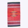 Pink Striped Kilim Rug - Traditional Handwoven Persian Wool Design