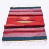 Pink Striped Kilim Rug - Traditional Handwoven Persian Wool Design