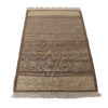 Cream Bordered Isfahan Kilim Rug - Handwoven Authentic Persian Wool