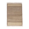 Cream Bordered Isfahan Kilim Rug - Handwoven Authentic Persian Wool