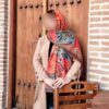 Persian Printed Shawl with Calligraphy Design