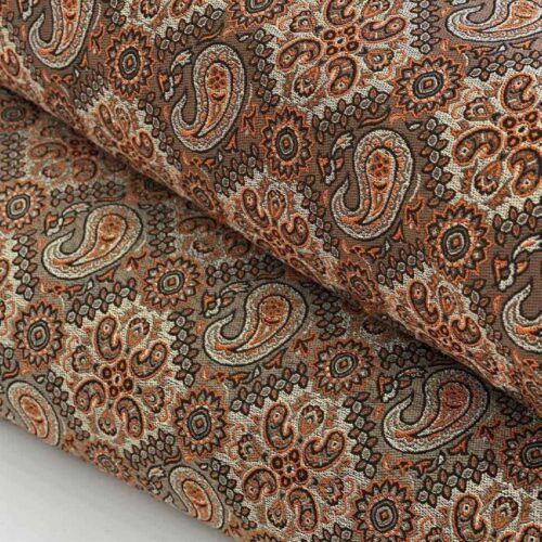 Premium Persian Termeh Textile - Woven Paisley Design