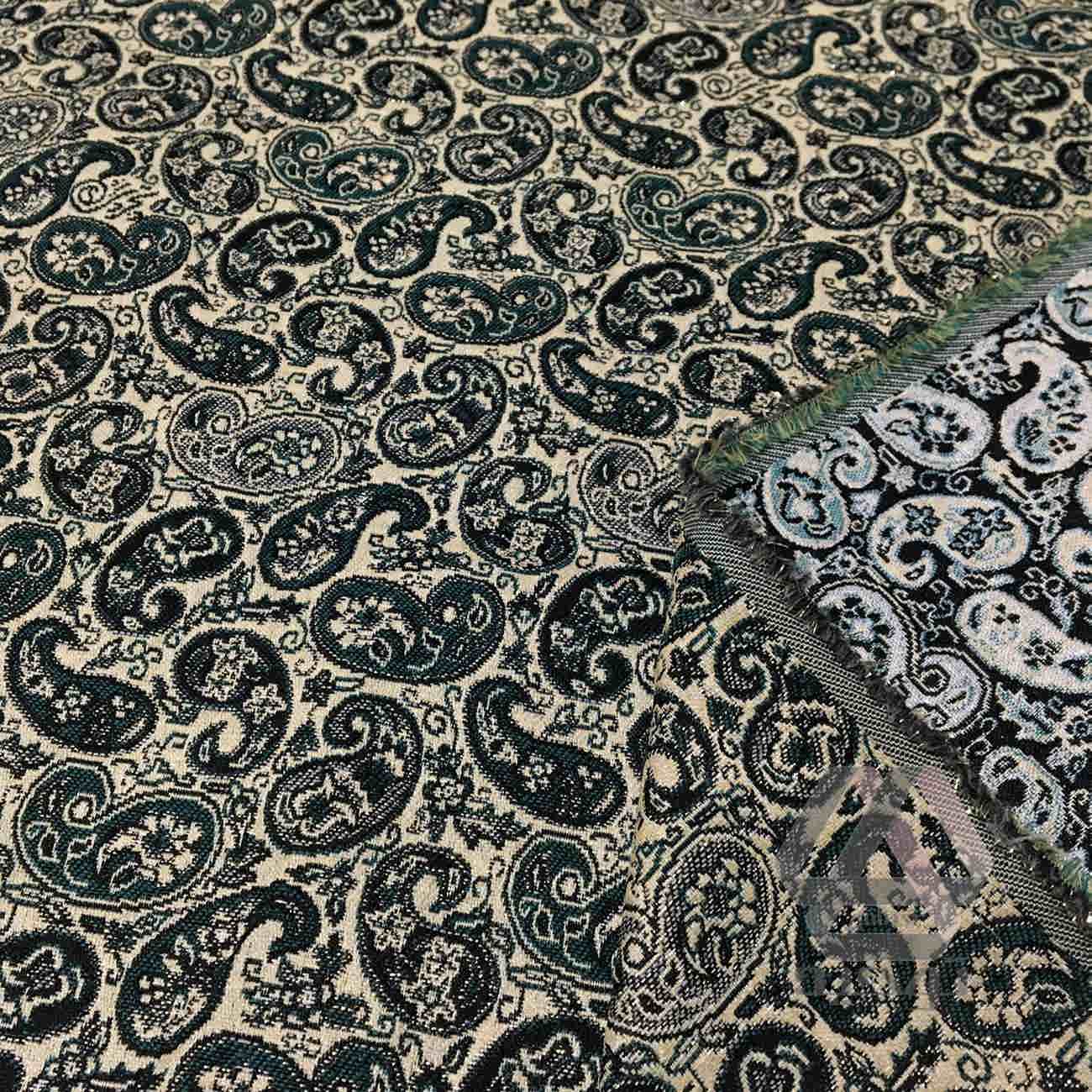 Elegant Persian Termeh Fabric – Woven Floral Paisley Design