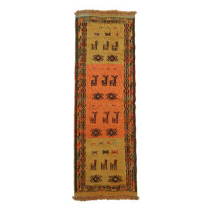 Khorasan Kilim Runner with Animal Motifs – Genuine Handwoven Persian Wool