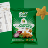 Iranian Sooyegh - Puff Star Legume Snack with Onion and Parsley Flavor: Whole Grain and Chickpea, 50 gr (10x)