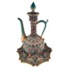 Set of Persian Pottery Rosewater Sprinkler & Plate