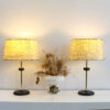 Minimalist Marble-Base Gold Table Lamp – Drum Shade Accent Light