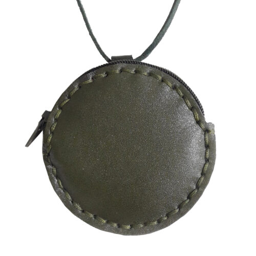 Taweez Neck Pouch -Natural Leather Amulet Holder - Authentic Neck Wear