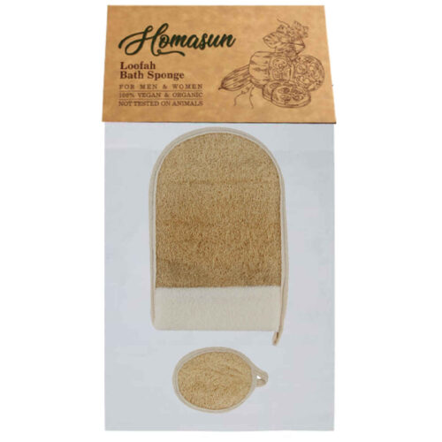 Vegan Loofah Bath Sponge for Face and Body - Hamassan Model (Pack of 2)