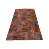 Vintage Persian Hand-Knotted Patchwork Carpet Maroon