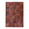 Vintage Persian Hand-Knotted Patchwork Carpet Maroon