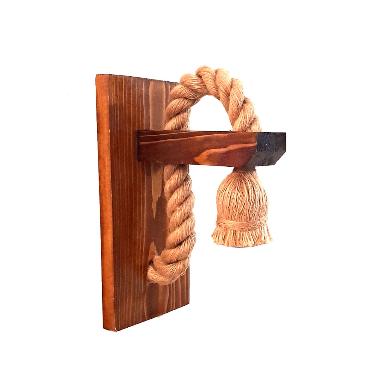 Wooden Hemp Rope Wall Sconce Light – Minimalist Design