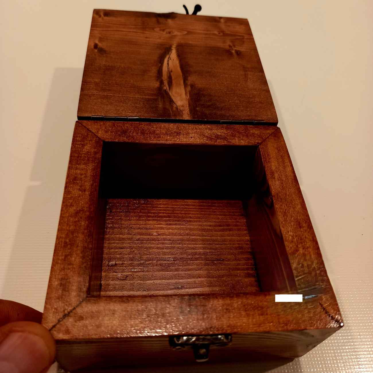 Handcrafted Wooden Jewelry Box in Brown