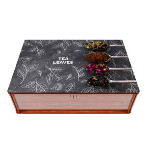 Practical Wooden Tea Bag Holder – Multi-Compartment Tea Storage Box