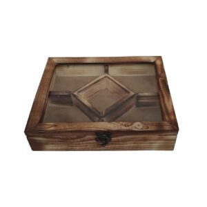 Decorative Tea Storage Chest – Classic Handcrafted Wooden Look