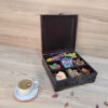 Functional Multi-Compartment Wooden Tea Box for Home Serving