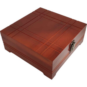 Functional Multi-Compartment Wooden Tea Box for Home Serving