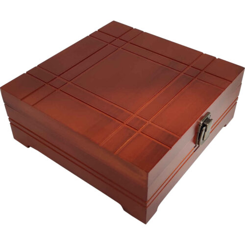 Functional Multi-Compartment Wooden Tea Box for Home Serving, Snacks & Chocolate