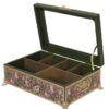 Floral Wooden Tea Chest – Organized Tea Storage Box
