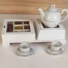 Wooden Tea Storage Chest with Integrated Warmer & Clear Viewing Lid
