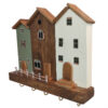 Wooden Wall Key Holder with Cottage Design