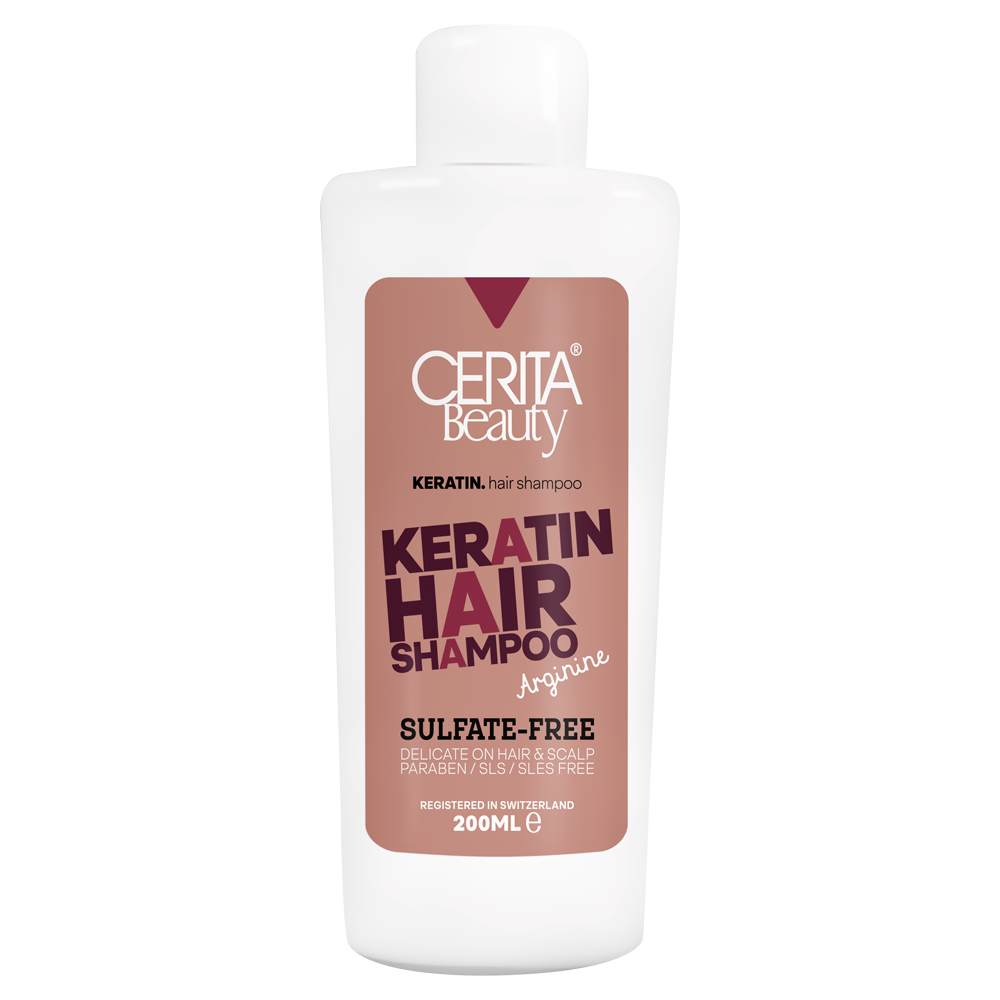 Cerita Beauty Keratin Shampoo – 200 ml for Silky Smooth Hair (x4)