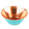 Artisan Persian Handcrafted Copper Bowl in Turquoise
