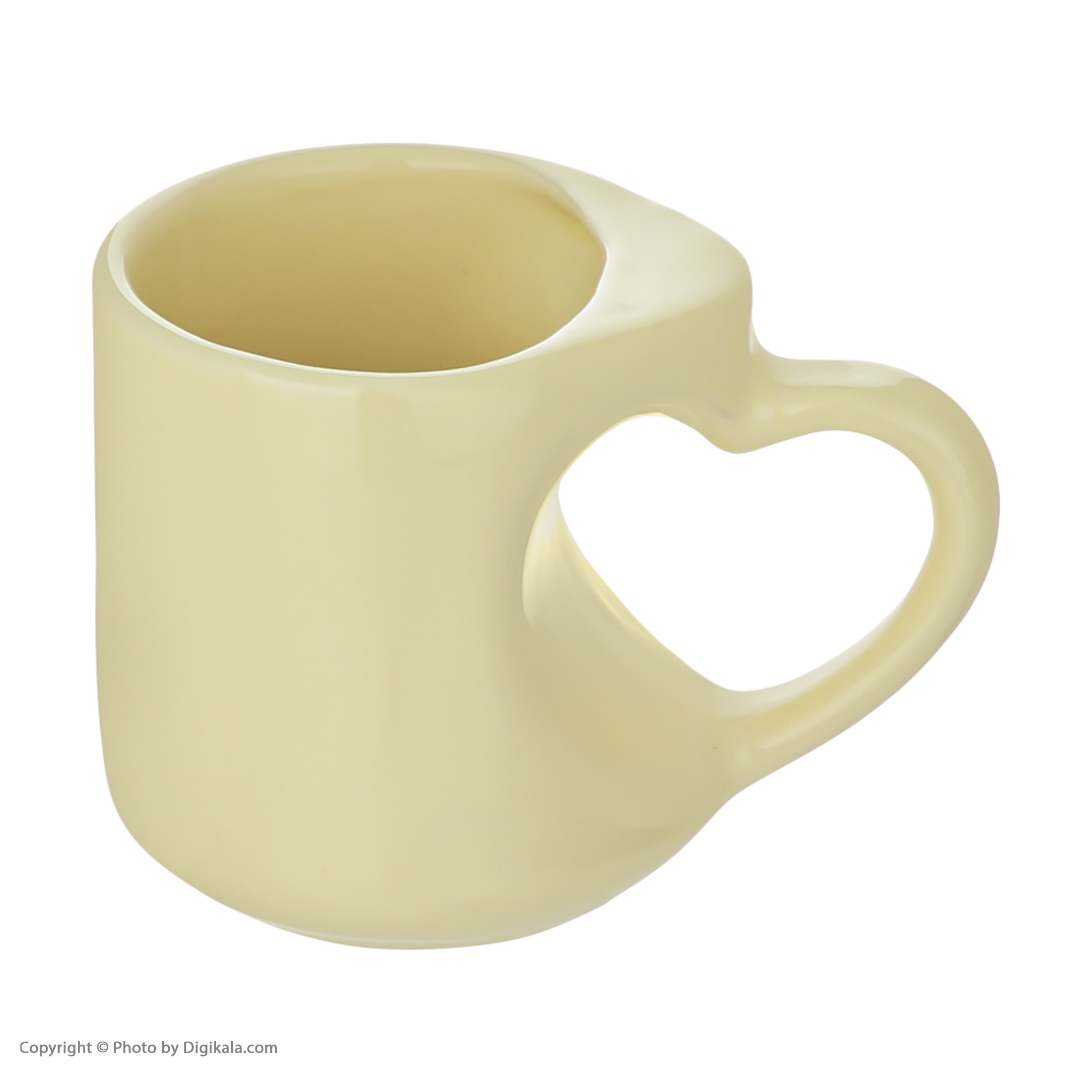 Artistic Ceramic Mug – Heart Handle Design, Chic & Luxe