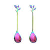 Bar Spoon with Artisan Leaf Design Set of 2 Pieces