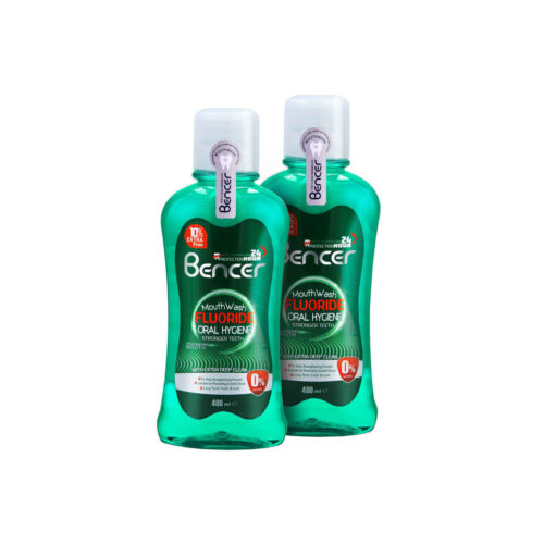 Bencer Fluoride Alcohol-Free Mouthwash - 400 ml ( Pack of 2 )