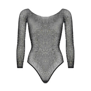 Bodysuit Long Sleeve for Women in Black – Elegant Attire for Ceremonies and Parties