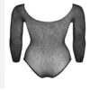 Bodysuit Long Sleeve for Women in Black – Elegant Attire for Ceremonies and Parties