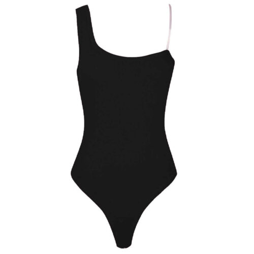 Women's Black Sleeveless Bodysuit for Elegant Ceremony and Party Outfits