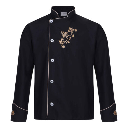 Modern Men's Long Sleeve Chef Jacket – Durable Professional Restaurant Kitchen Coat