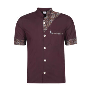 Chef’s Jacket Short Sleeve for Men in Crimson